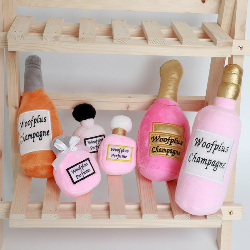 Pet Plush Toy Dog Toy Wine Bottle Perfume Bottle