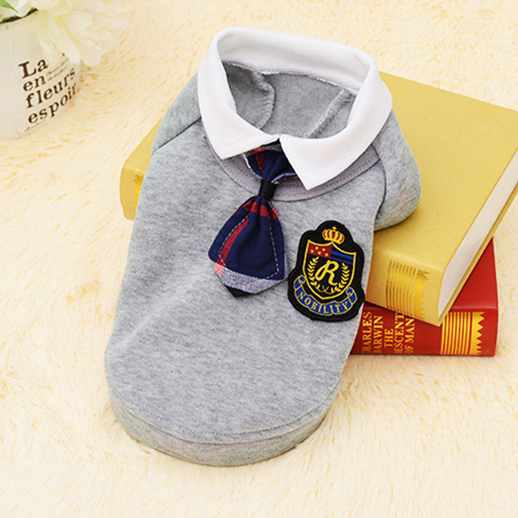 Dog clothing Teddy foreign trade pet school uniform