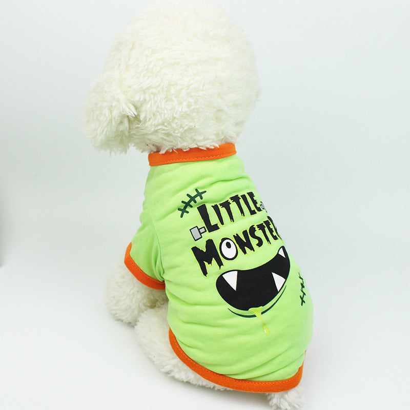 Cartoon print pet clothing T-shirt