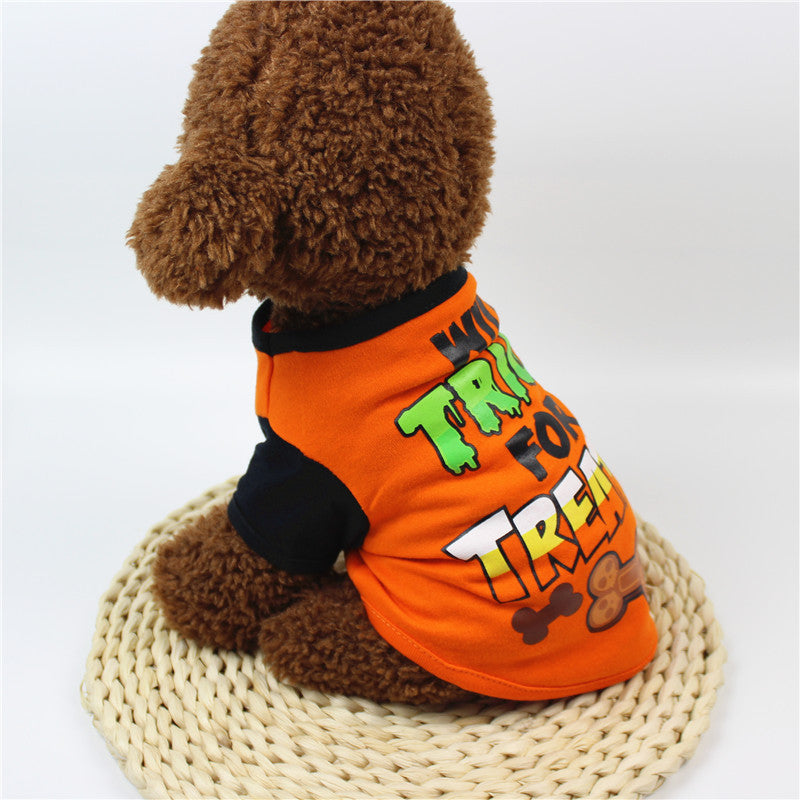 Cartoon print pet clothing T-shirt