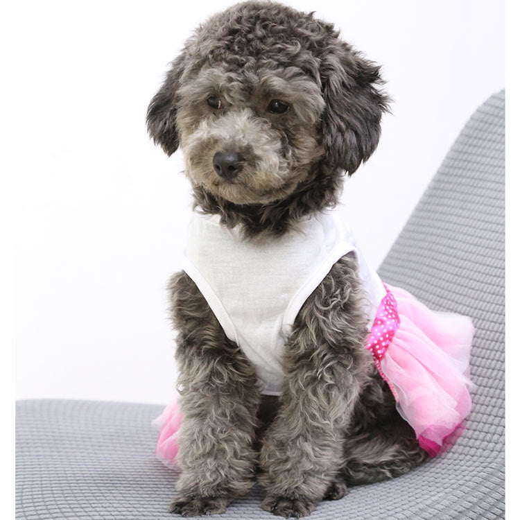 Pet Dog Lips Gauze Dress Princess Dress