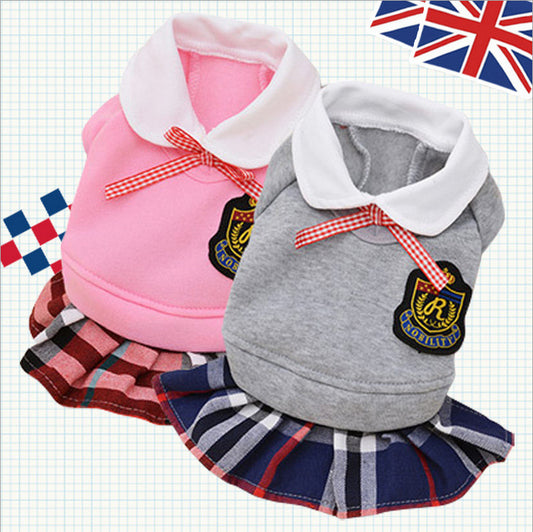 Dog clothing Teddy foreign trade pet school uniform