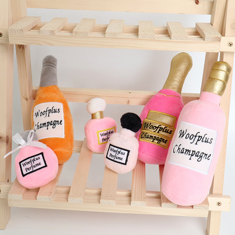 Pet Plush Toy Dog Toy Wine Bottle Perfume Bottle