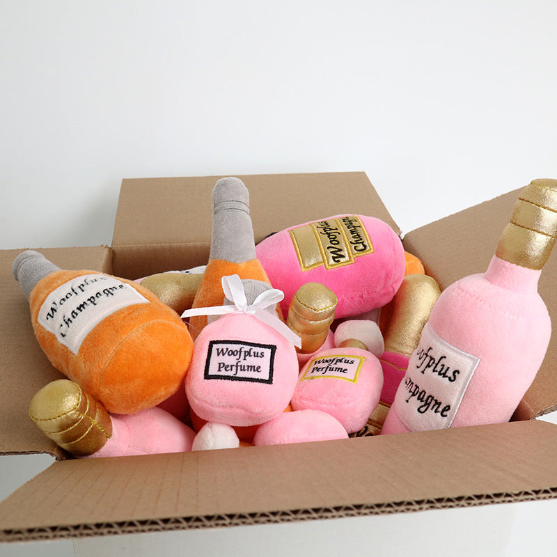 Pet Plush Toy Dog Toy Wine Bottle Perfume Bottle